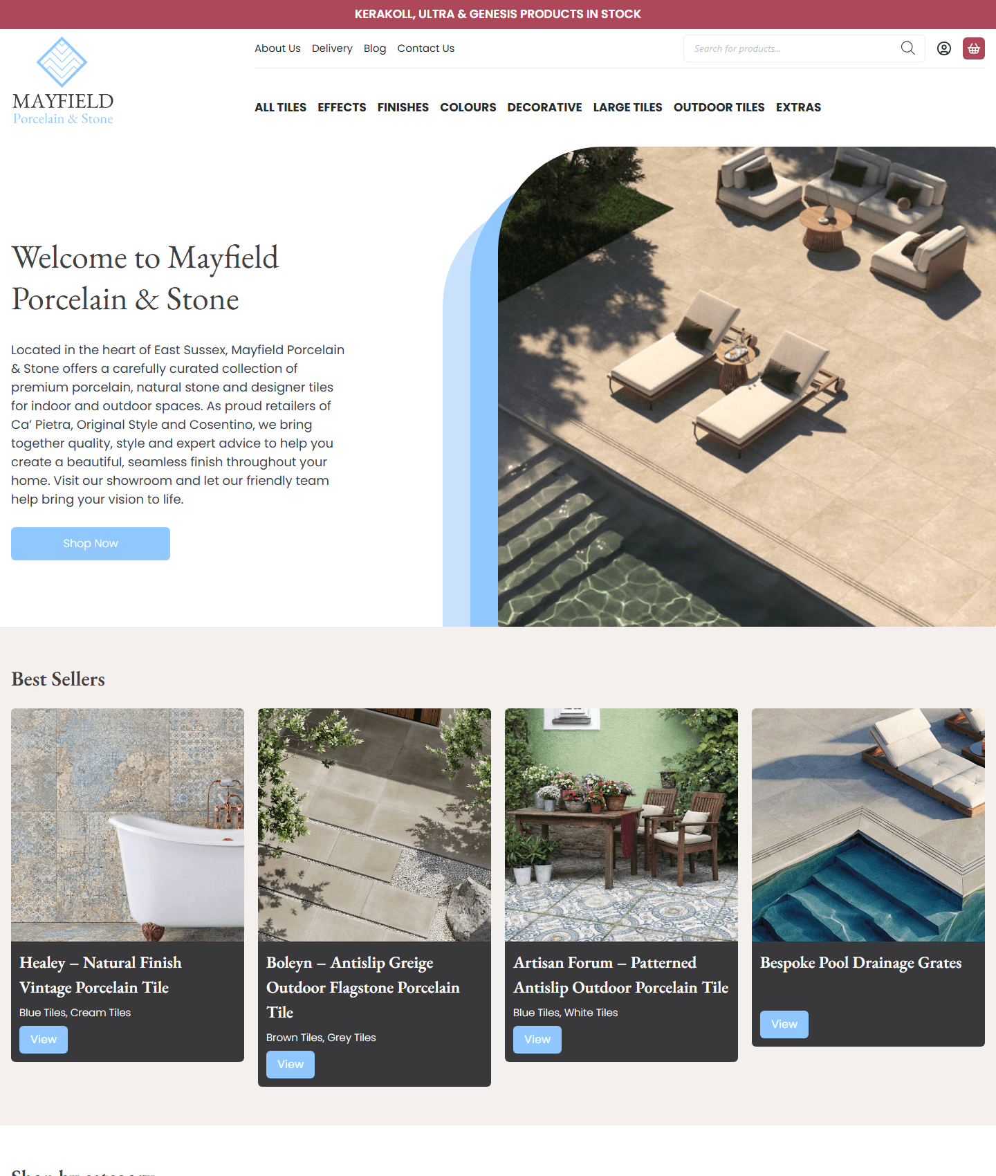 Mayfield Porcelain website, built by Stephen Evans